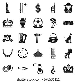 Crown icons set. Simple set of 25 crown vector icons for web isolated on white background