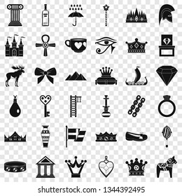 Crown icons set. Simple style of 36 crown vector icons for web for any design