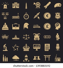 Crown icons set. Simple style of 36 crown vector icons for web for any design