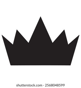 Crown icons set. Simple crown symbol collection. Royal crown black silhouettes - stock vector.
