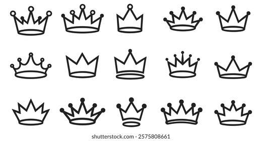 crown icons set. crown vector icon