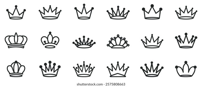 crown icons set. crown vector icon