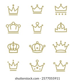 crown icons set. crown vector icon