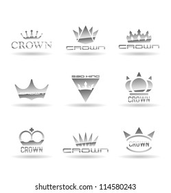 Crown icons set. Vol 1.