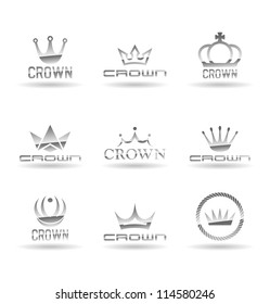 Crown icons set. Vol 2.