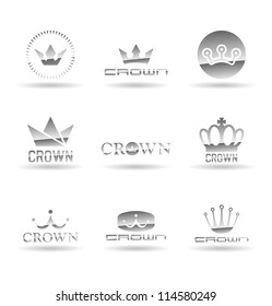 Crown icons set. Vol 3.