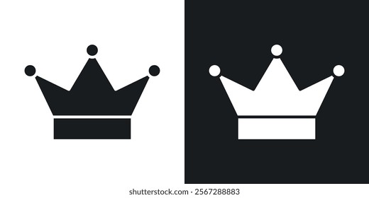 Crown icons in solid black and white colors