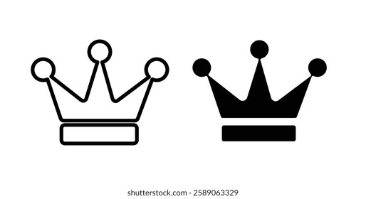 Crown icons thin line illustrations designs