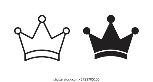 Crown icons coleção de vetores para designs de web. ícones planos