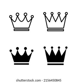 Vector de iconos de la corona. símbolo de la corona