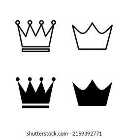 Crown icons vector. crown sign and symbol