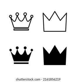 Crown icons vector. crown sign and symbol