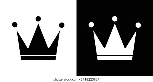 Iconos de la corona. Vector Plantilla Ilustración Símbolo Píxeles Perfecto