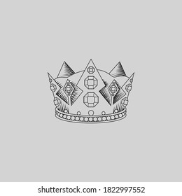 crown icon,symbol and vector,Can be used for web, print and mobile