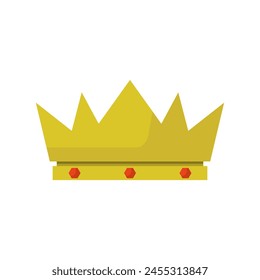 Crown illustrated in vector on white background