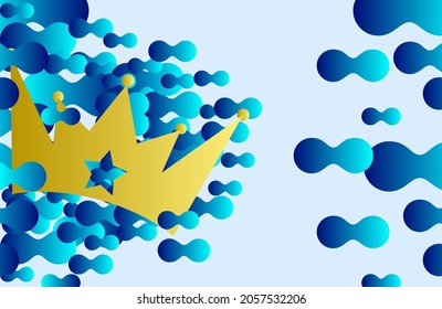 crown illustration for children backround, vector