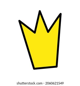 Crown illustration. Doodle icon. hand drawn illustration, flat design