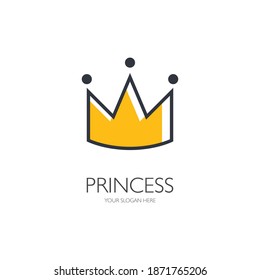 Crown illustration logo template vector design