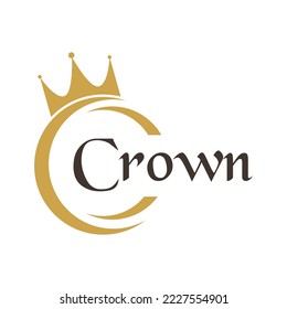 Crown illustration logo template vector design