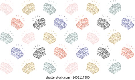 Crown Illustration Pattern Princess Prince Queen King 