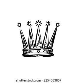 crown illustration vector with concept
