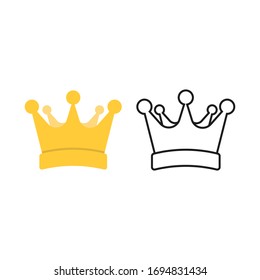 Crown illustration. Vector in flat design