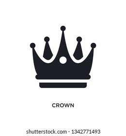 crown isolated icon. simple element illustration from luxury concept icons. crown editable logo sign symbol design on white background. can be use for web and mobile