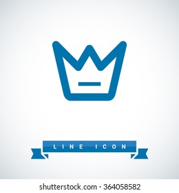 a crown isolated minimal single linear icon for websites and mobile minimalistic flat design.