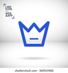 a crown isolated minimal single linear icon for websites and mobile minimalistic flat design.