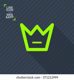 a crown isolated minimal single linear icon for websites and mobile minimalistic flat design.