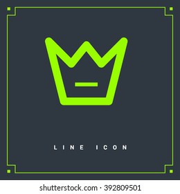 a crown isolated minimal single linear icon for websites and mobile minimalistic flat design.
