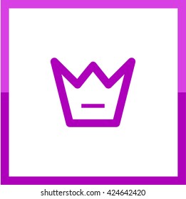 a crown isolated minimal single linear icon for websites and mobile minimalistic flat design.