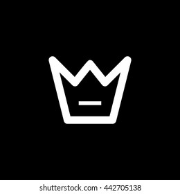 a crown isolated minimal single linear icon for websites and mobile minimalistic flat design.