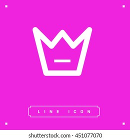 a crown isolated minimal single linear icon for websites and mobile minimalistic flat design.