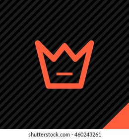 a crown isolated minimal single linear icon for websites and mobile minimalistic flat design.