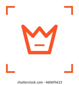 a crown isolated minimal single linear icon for websites and mobile minimalistic flat design.