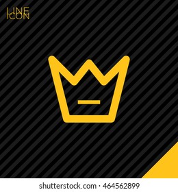 a crown isolated minimal single linear icon for websites and mobile minimalistic flat design.