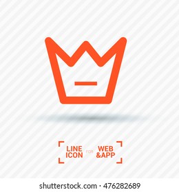 a crown isolated minimal single linear icon for websites and mobile minimalistic flat design.