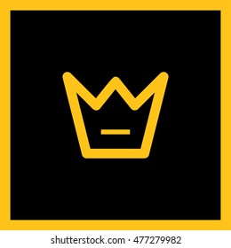 a crown isolated minimal single linear icon for websites and mobile minimalistic flat design.