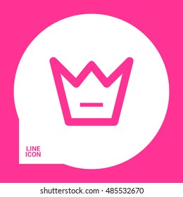 a crown isolated minimal single linear icon for websites and mobile minimalistic flat design.