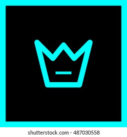a crown isolated minimal single linear icon for websites and mobile minimalistic flat design.