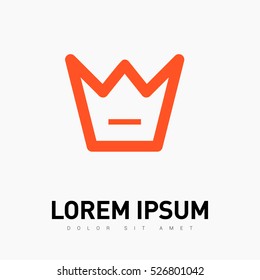 a crown isolated minimal single linear icon for websites and mobile minimalistic flat design.