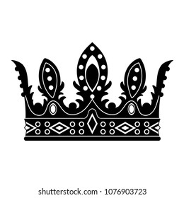 Crown isolated on white background. Vector illustration.