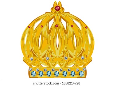 crown isolated on a white background. 10 EPS