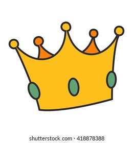 Crown isolated on white background vector illustration