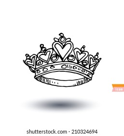 crown isolated, vector illustration. 