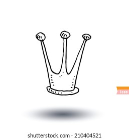 crown isolated, vector illustration. 