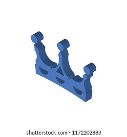 Crown isometric left top view 3D icon