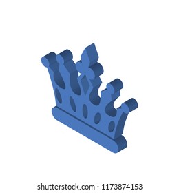 Crown isometric left top view 3D icon