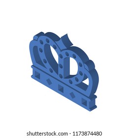 Crown isometric left top view 3D icon